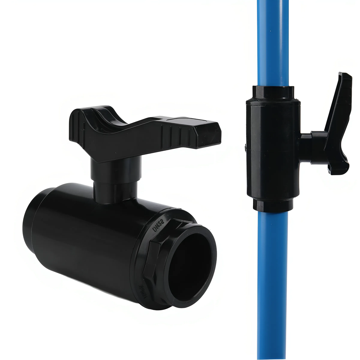 Aquarium Planet - 20/25/32/40/50mm Black Thickened PVC Ball Valve