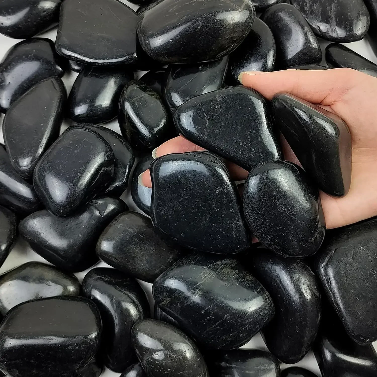 40 lbs Black River Rocks for L - Aquarium Plants 评论和价格