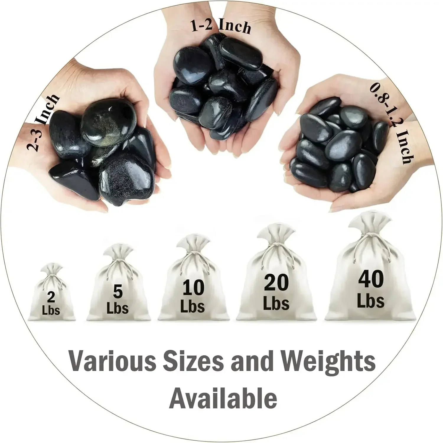 40 lbs Black River Rocks for L - Aquarium Plants 评论和价格