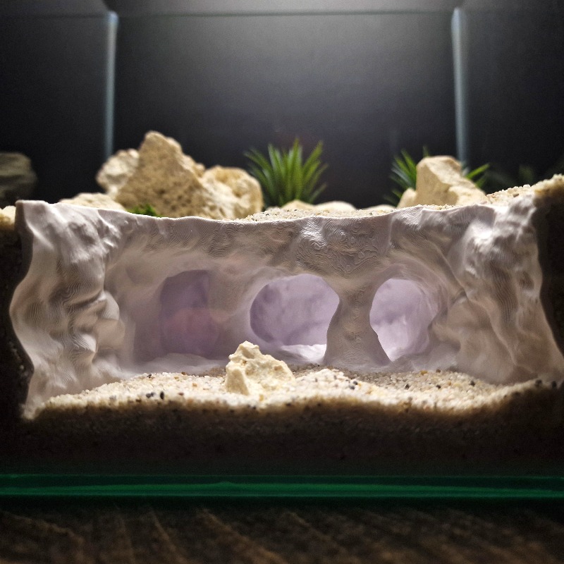 3D Printed Forked Cave Aquariu - Aquarium Planet 评论和价格