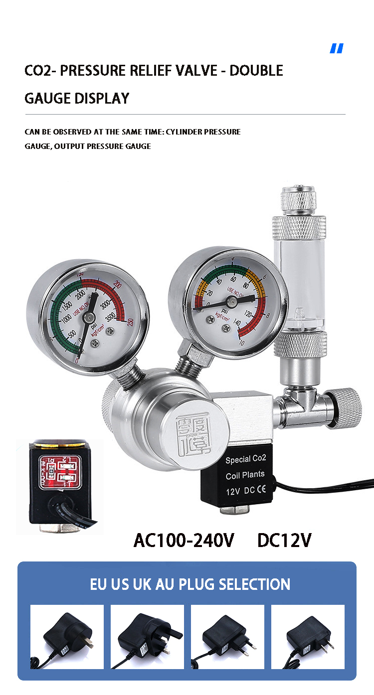 Aquarium CO2 Regulator Solenoi - Planted Aquarium Supplies 评论和价格