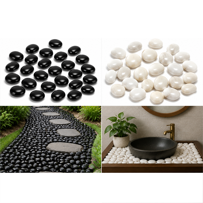White&Black Polished River Roc - Aquarium Planting Ideas 评论和价格