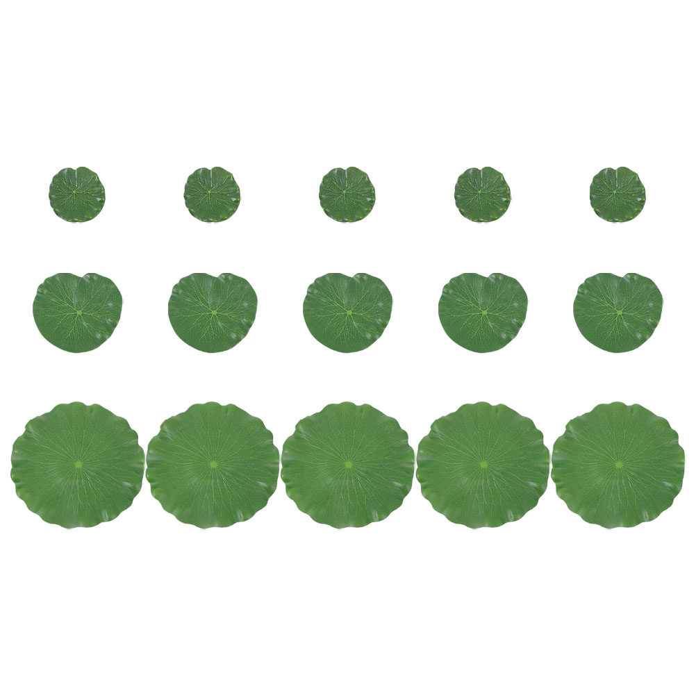 15Pcs Artificial Lily Pads Rea - Aquarium Plants 评论和价格