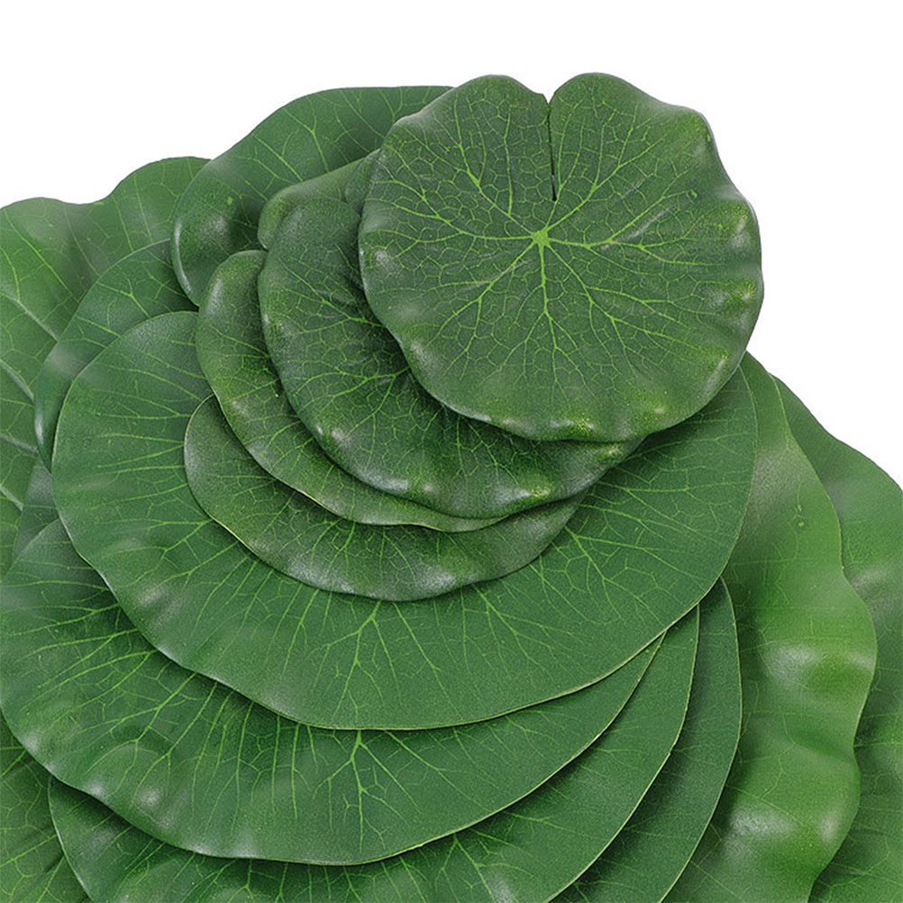 15Pcs Artificial Lily Pads Rea - Aquarium Plants 评论和价格