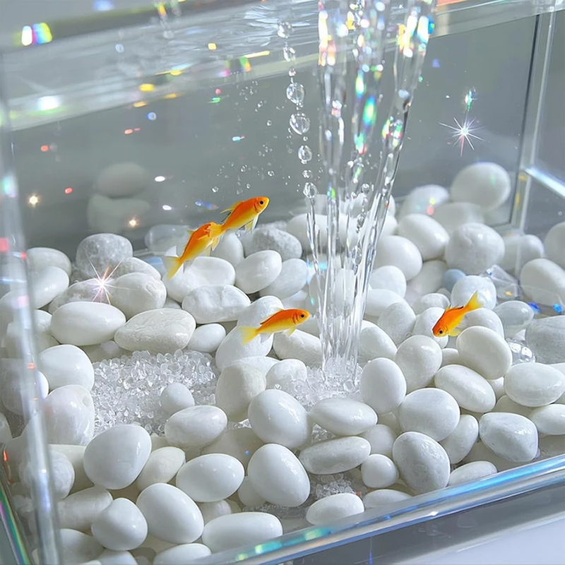 Natural White Polished River R - Aquarium Sand White 评论和价格