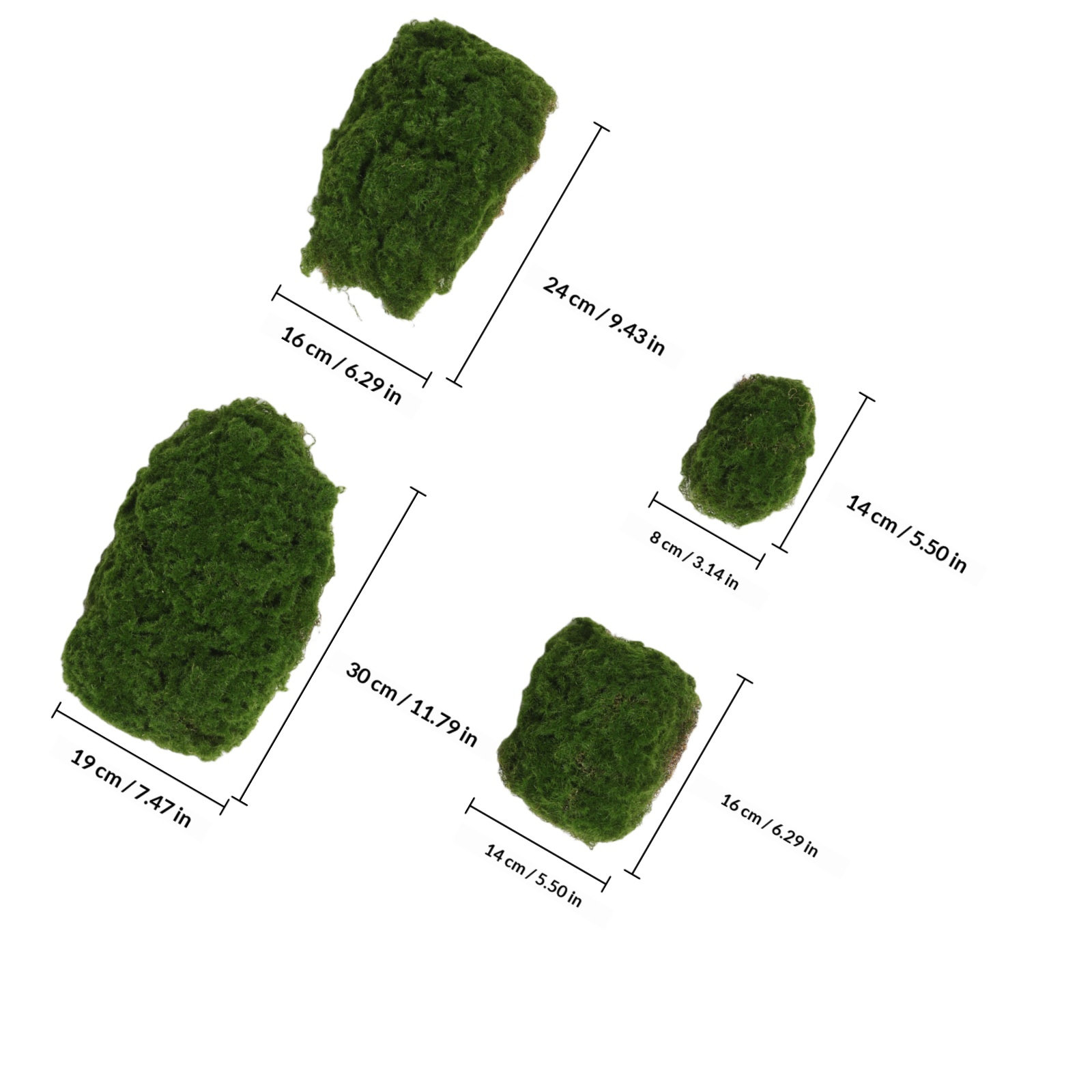 4Pcs Fake Moss Rocks High Real - Aquarium Plants 评论和价格