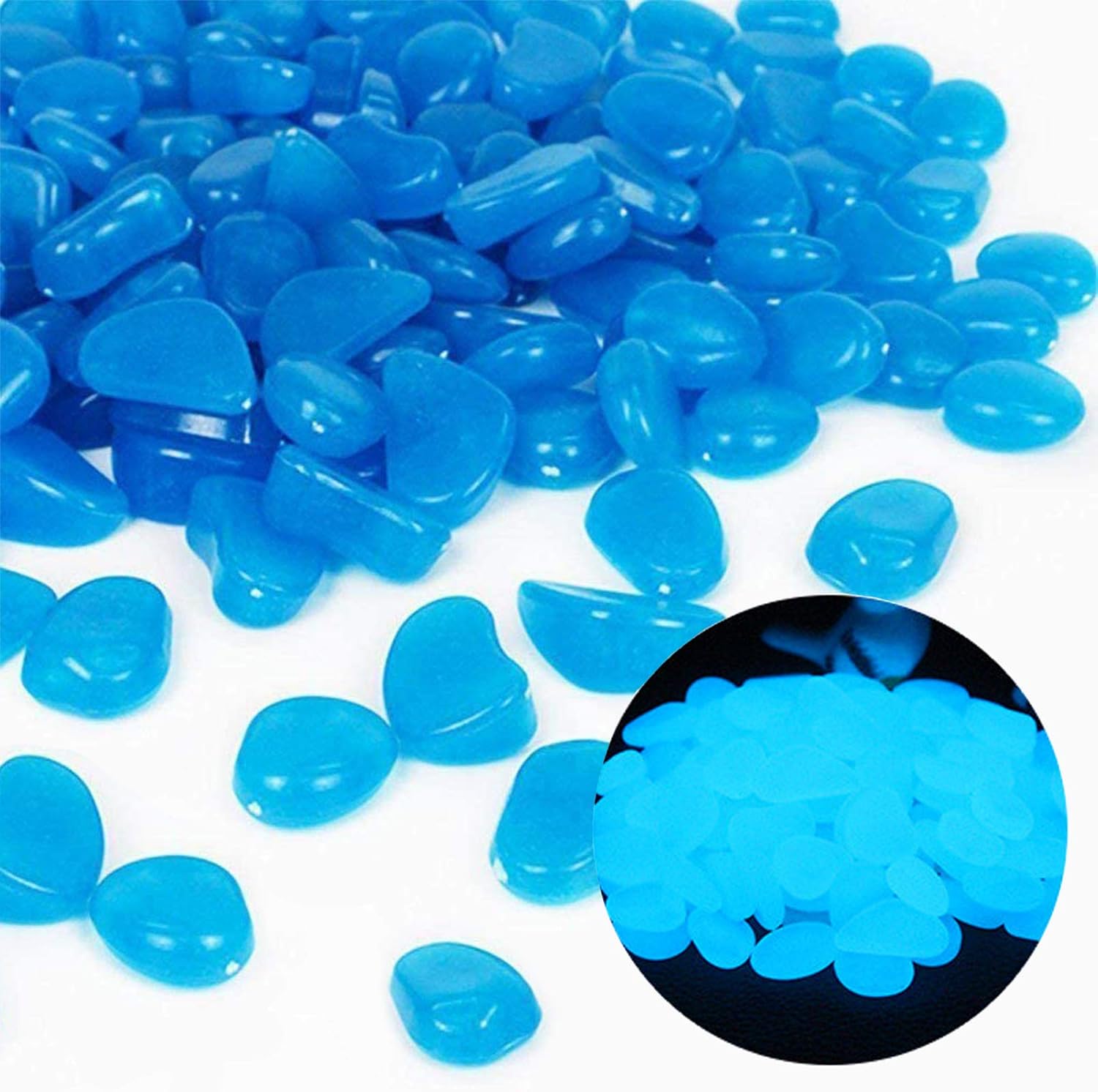 Fish Tank Rocks Glow Blue Pebb - Aquarium Planting Ideas 评论和价格