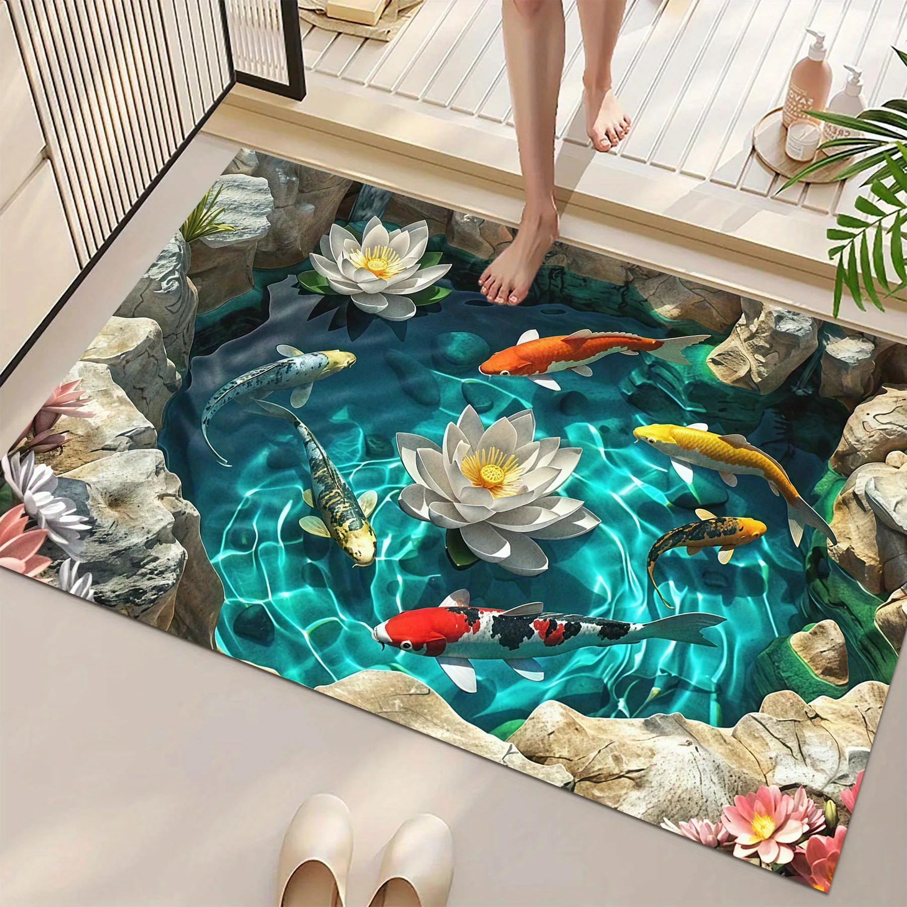 2D Koi Fish & Lotus Flower Bat - Aquarium Plant Echinodorus 评论和价格