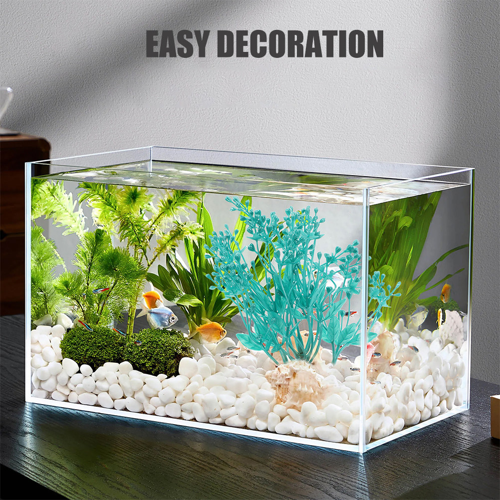 2Pcs Lifelike Plastic Aquarium - Aquarium Planted Setup 评论和价格